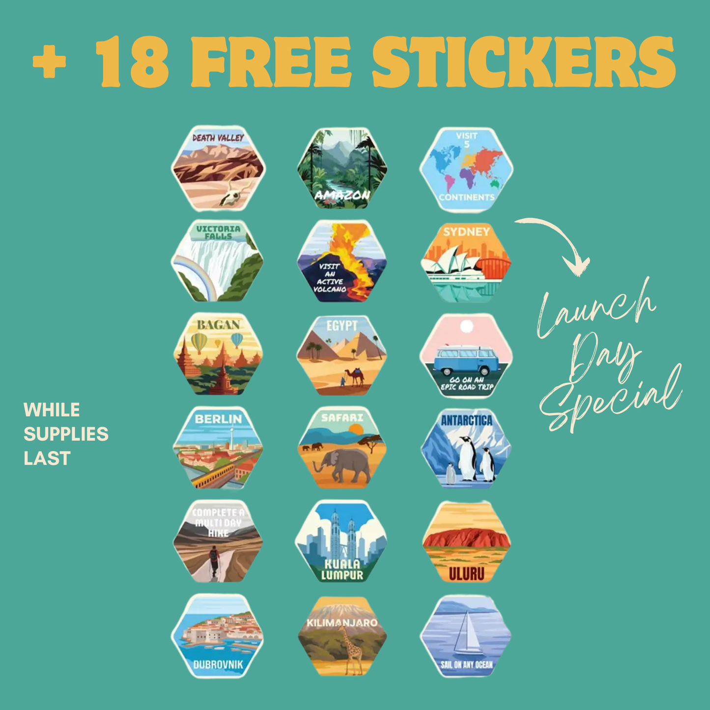 Adventure Bottle + Free Stickers